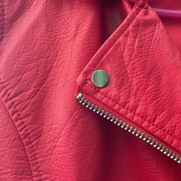 Red leather jacket - Project RUNWAY - Small - Picture 4 of 4